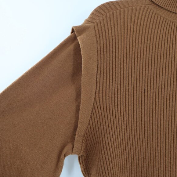 Molly Bracken Melissa Sweater Womens XL Brown Minimalist Preppy Work Modest NWT - Picture 12 of 12